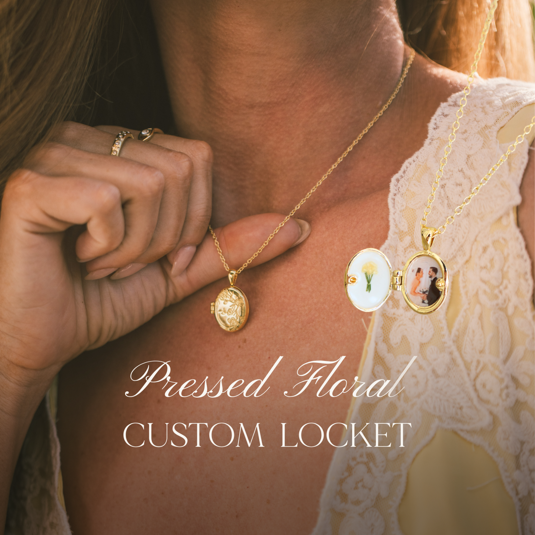 Pressed Floral Facebook ad: Wear Your Wedding Day. Always.