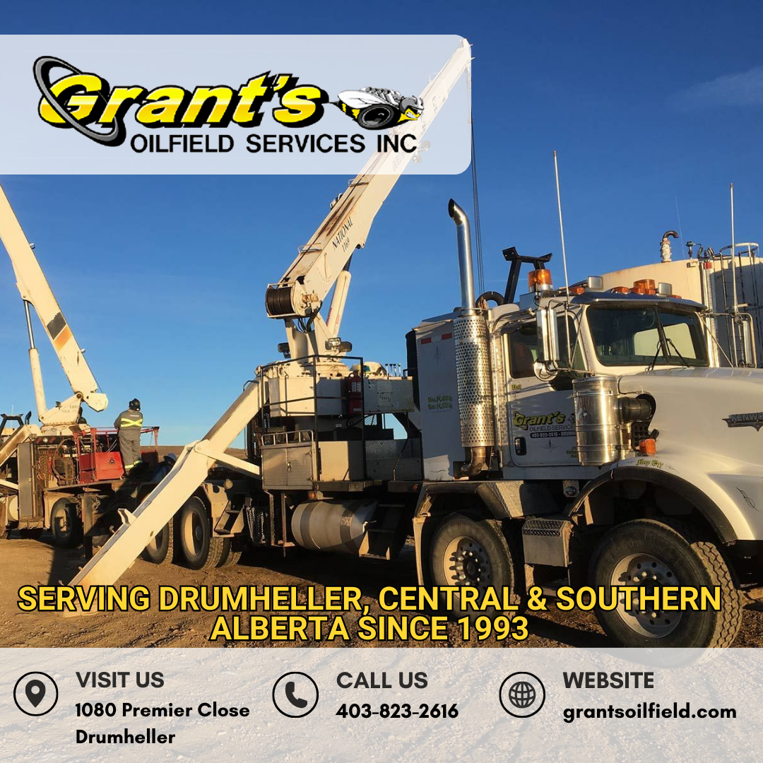 Grant's Oilfield Service Facebook ad: Serving Drumheller, Central & Southern Alberta