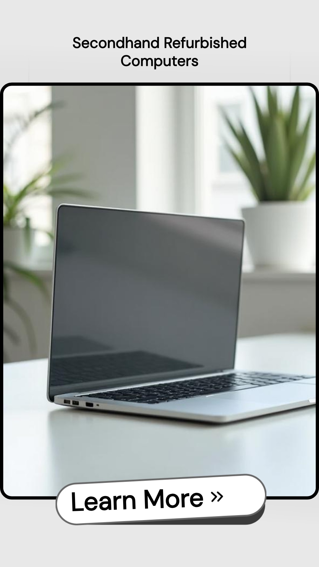 ExploreAnswers Shiftline Facebook ad: Secondhand Refurbished Computers