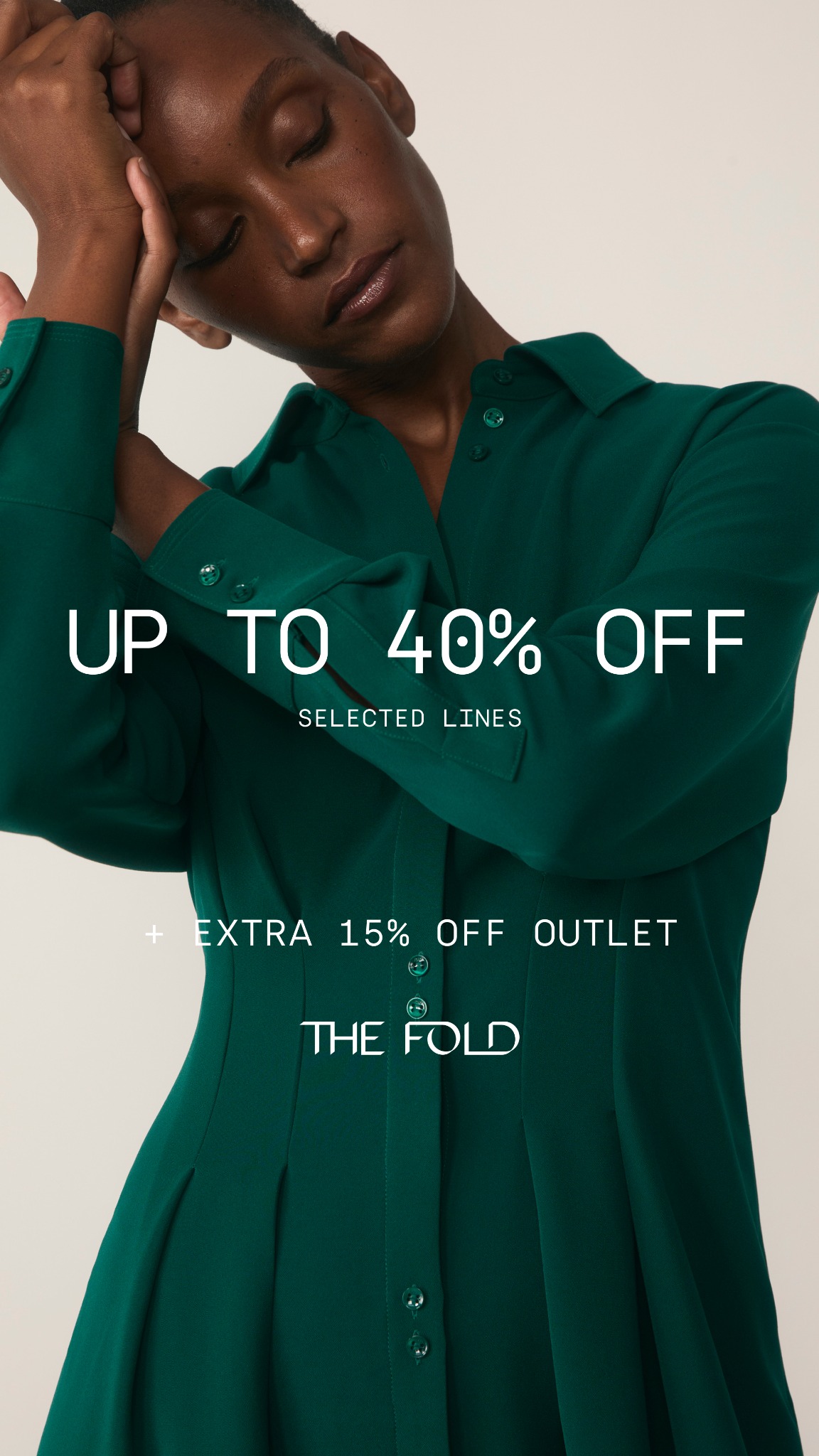 The Fold London Facebook ad: Up To 40% Off Selected Styles