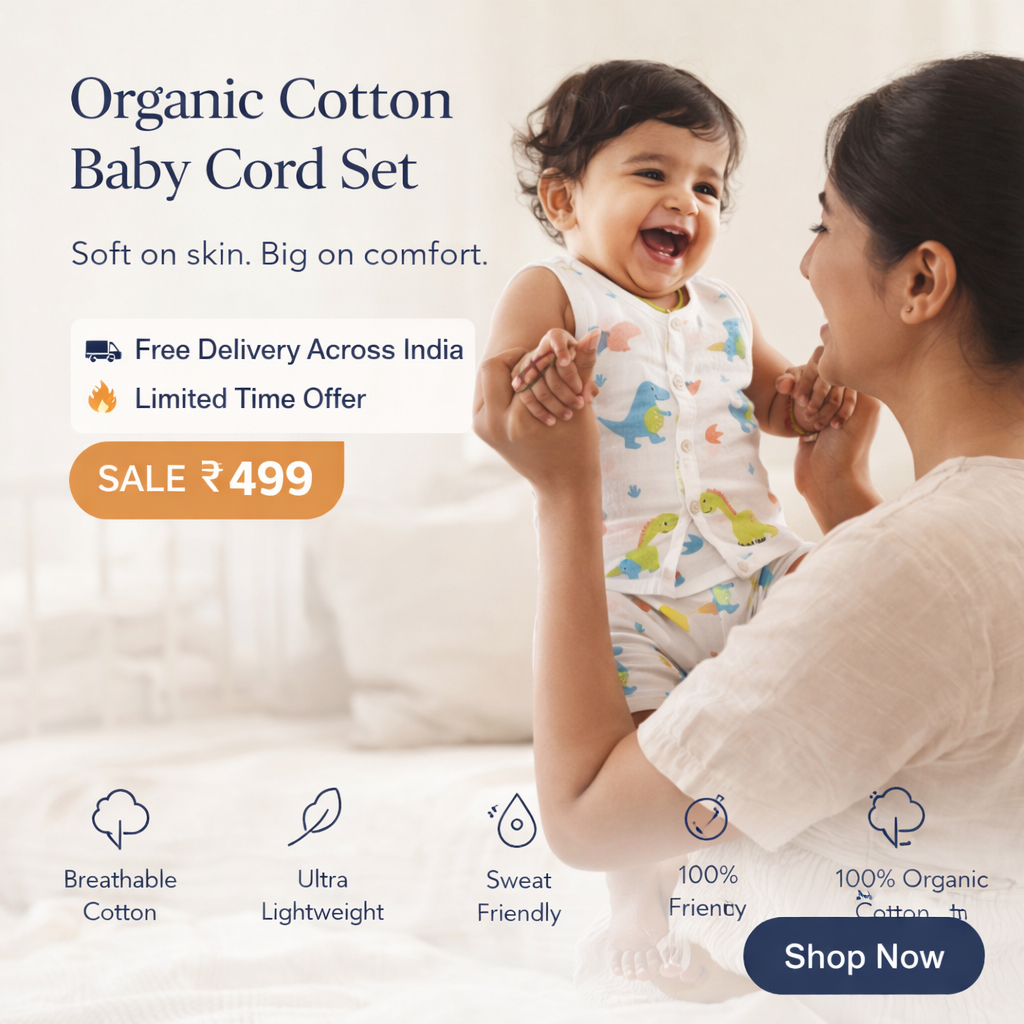 Bearbaby Facebook ad: The Softest Summer Cord Set for Babies