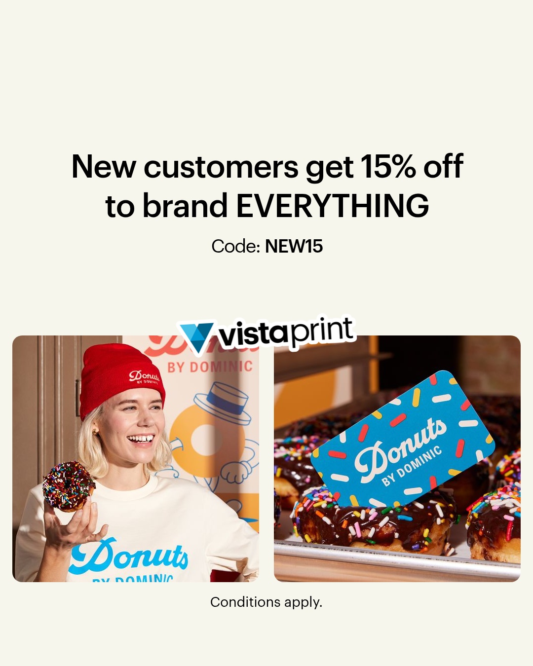 VistaPrint Facebook ad