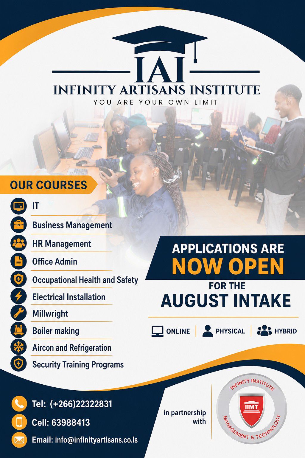 Infinity Artisans Institute - IAI Facebook ad: Welcome to Infinity Artisans Institute, where we offer…