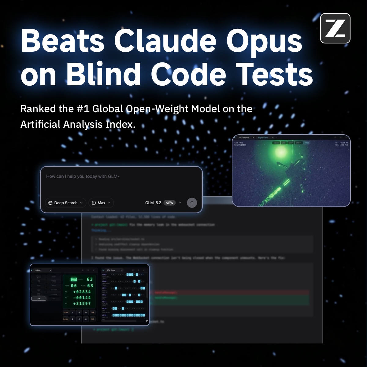Z.ai Facebook ad: Deep Codebase Reasoning with GLM5.3
