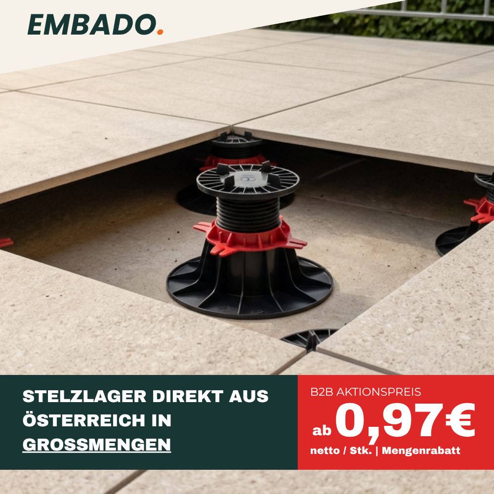 Embado Facebook ad: Stelzlager in Großmengen lagernd