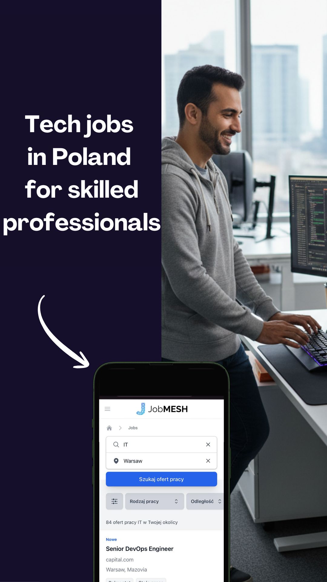 Jobmesh.pl Facebook ad from May 13, 2026