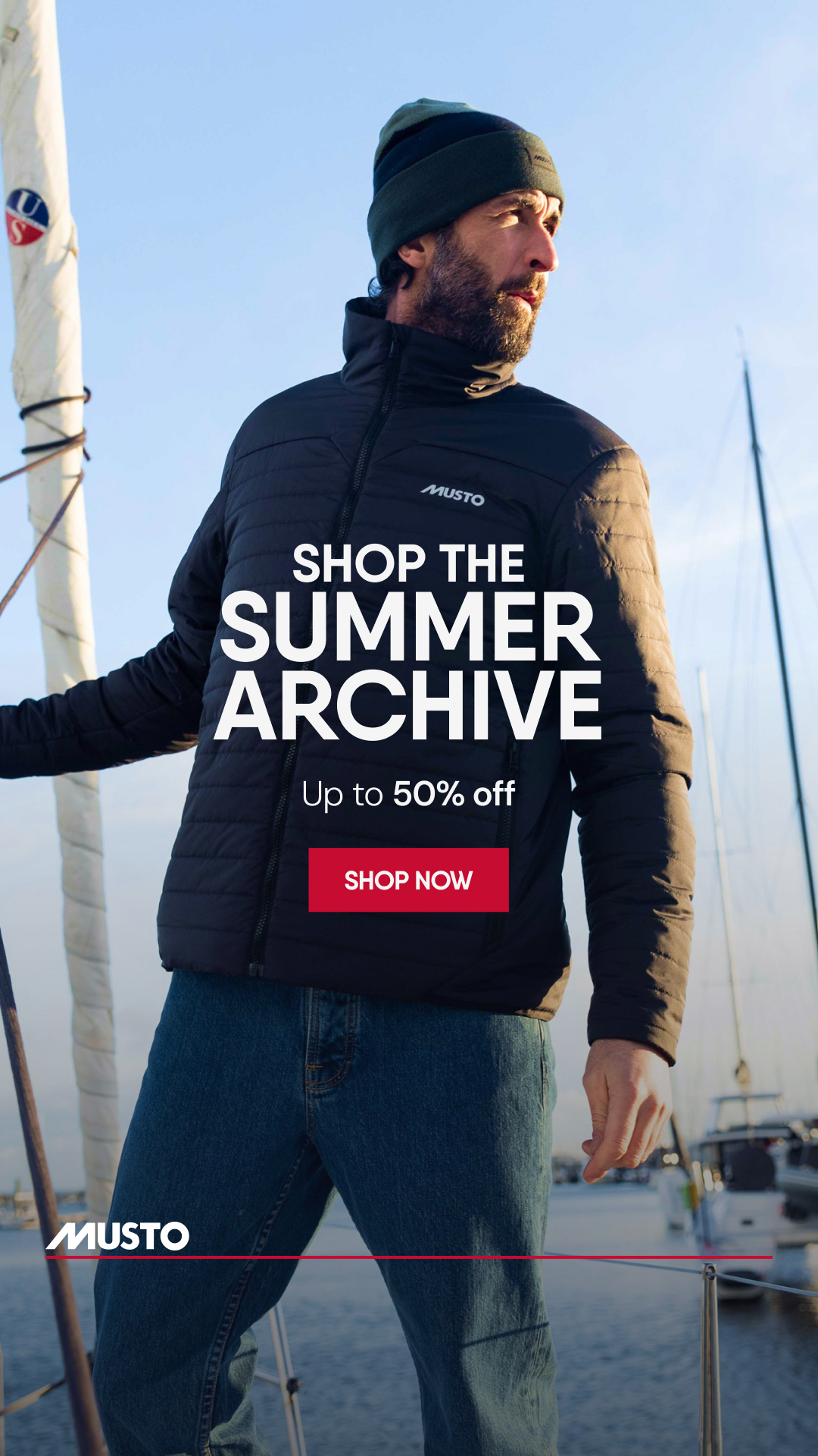 Musto Facebook ad: SUMMER SALE