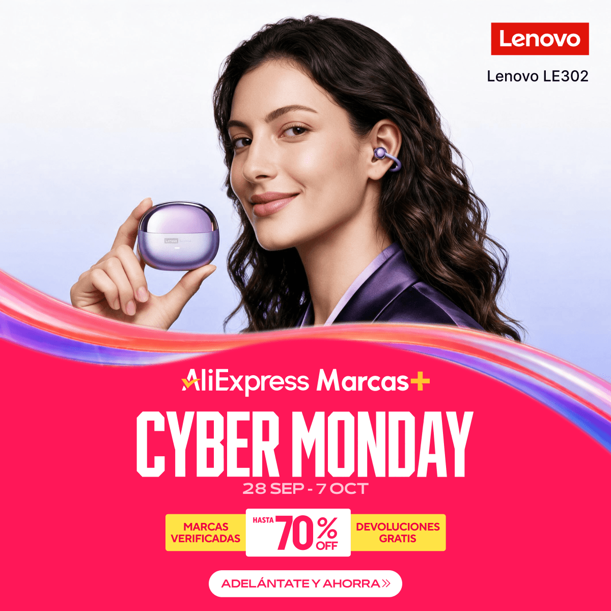 AliExpress Facebook ad: Adelántate al Cyber Monday