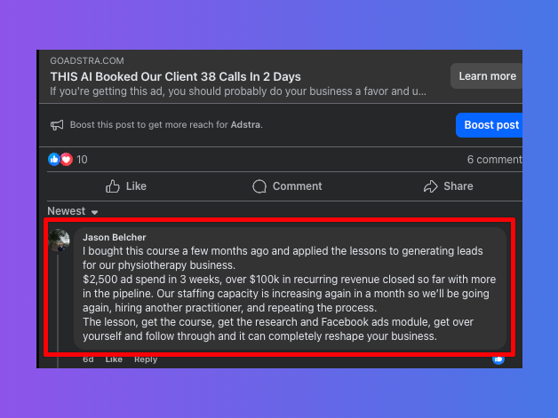 Adstra AI Facebook ad