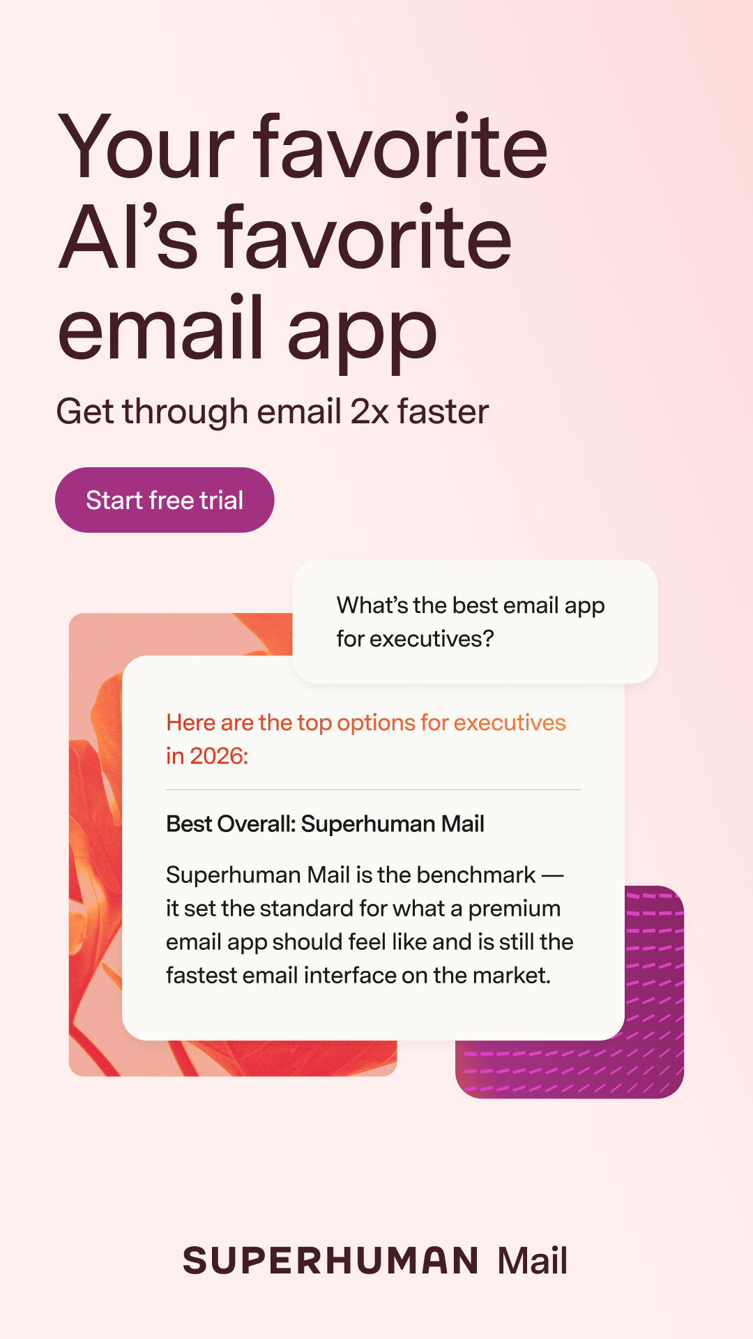 Superhuman Mail Facebook ad