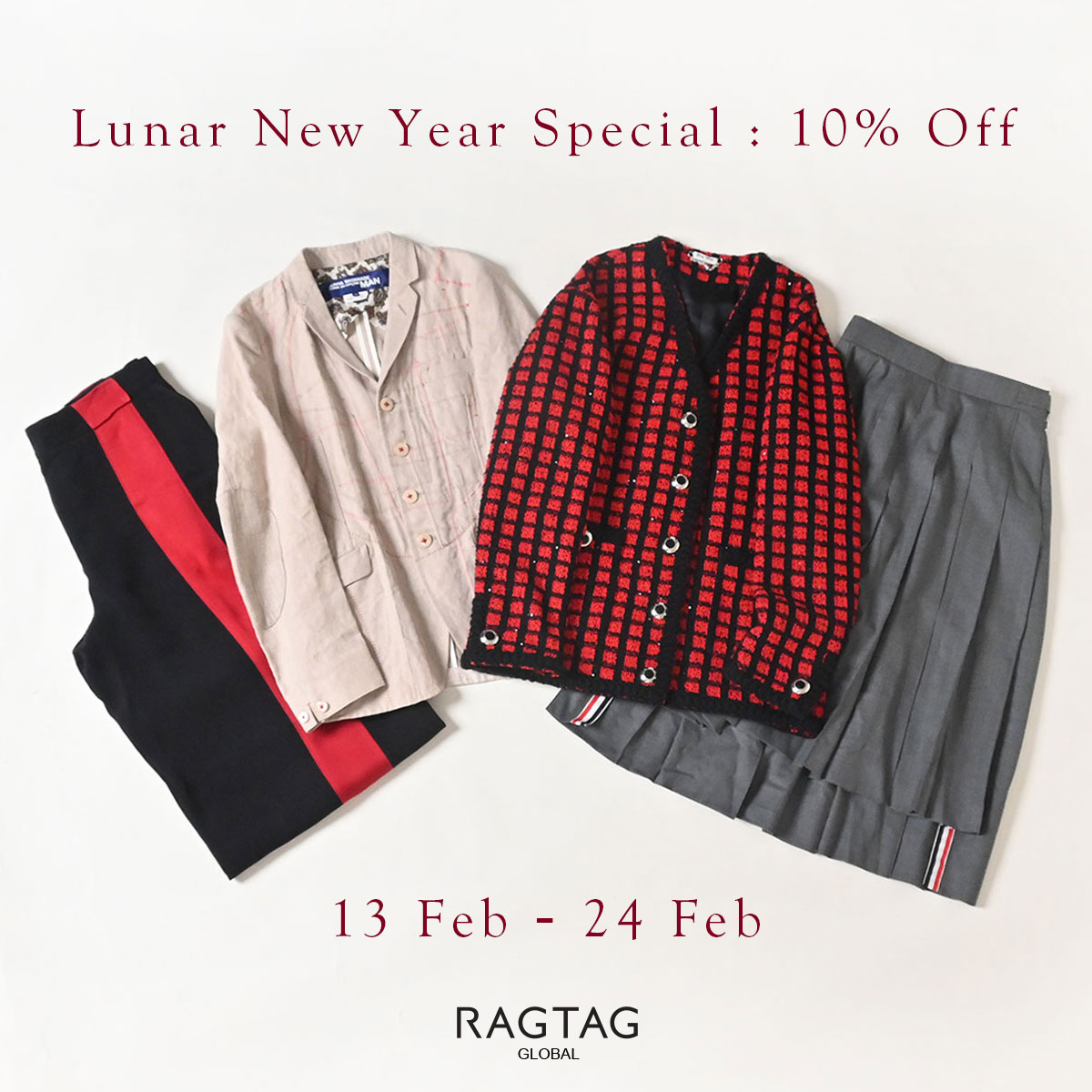 RAGTAG Global Facebook ad: LUNAR NEW YEAR | ENJOY 10% OFF