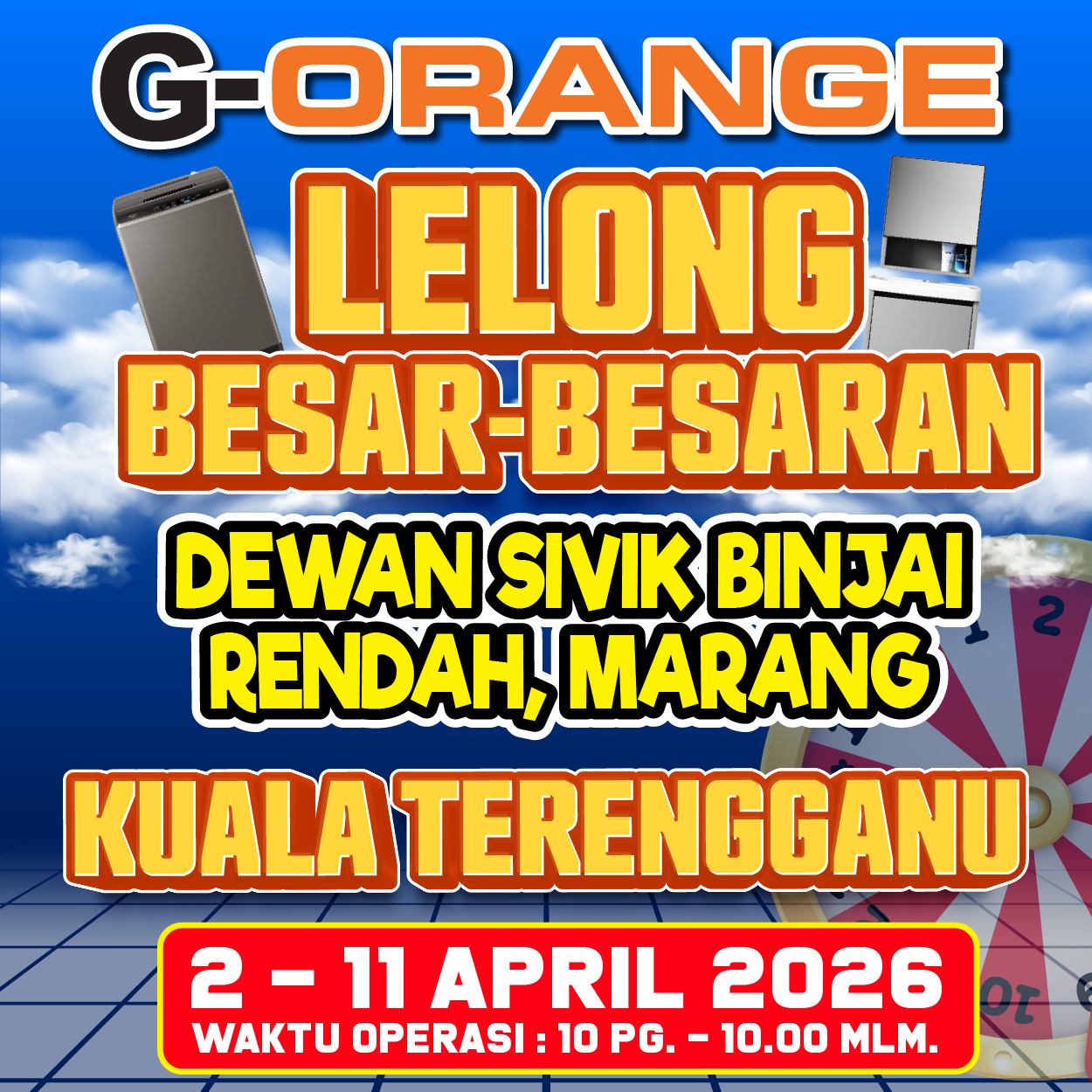 G-Orange Mall Facebook ad: LELONG BESAR-BESARAN!