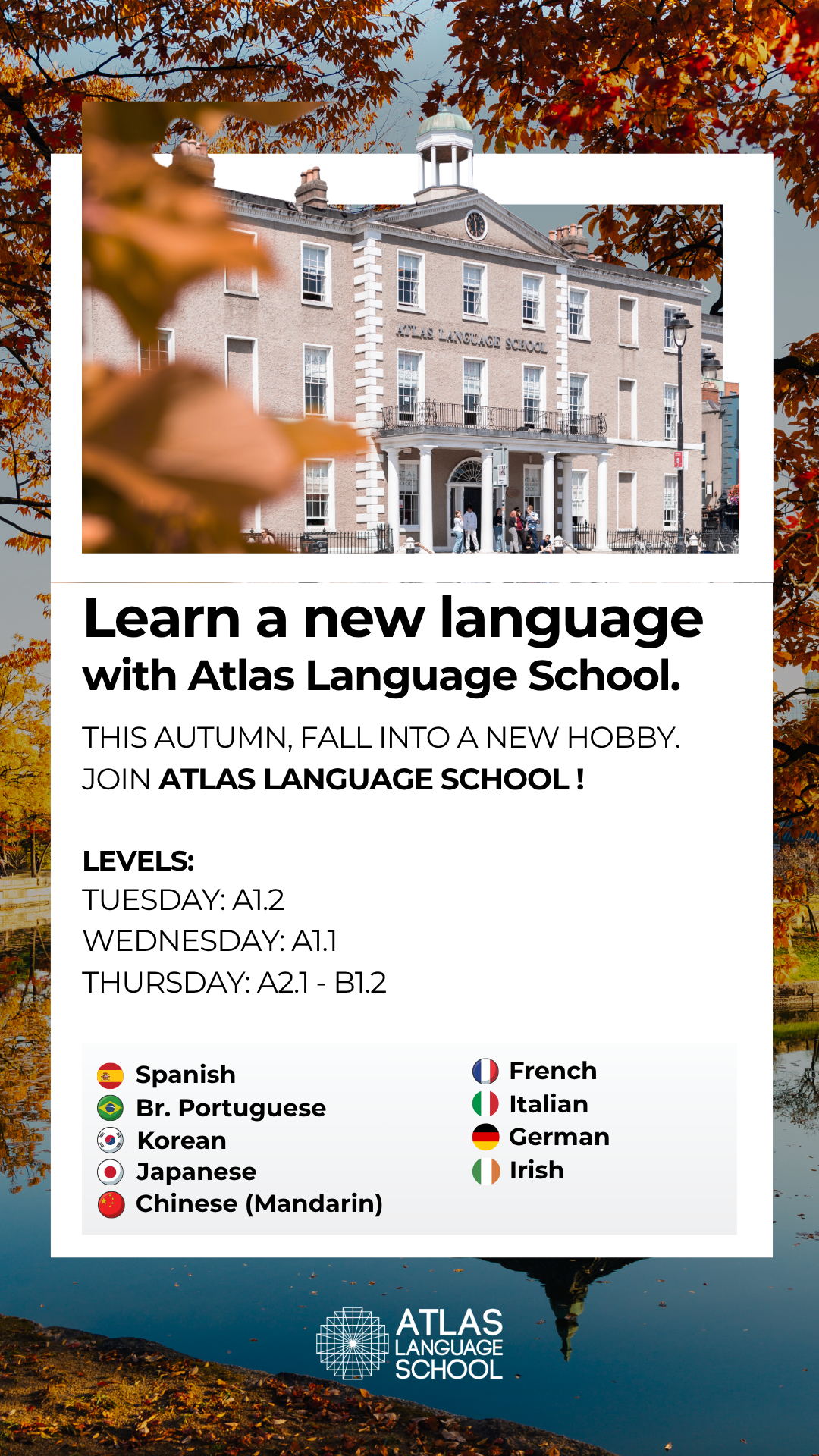 Atlas Language School Facebook ad
