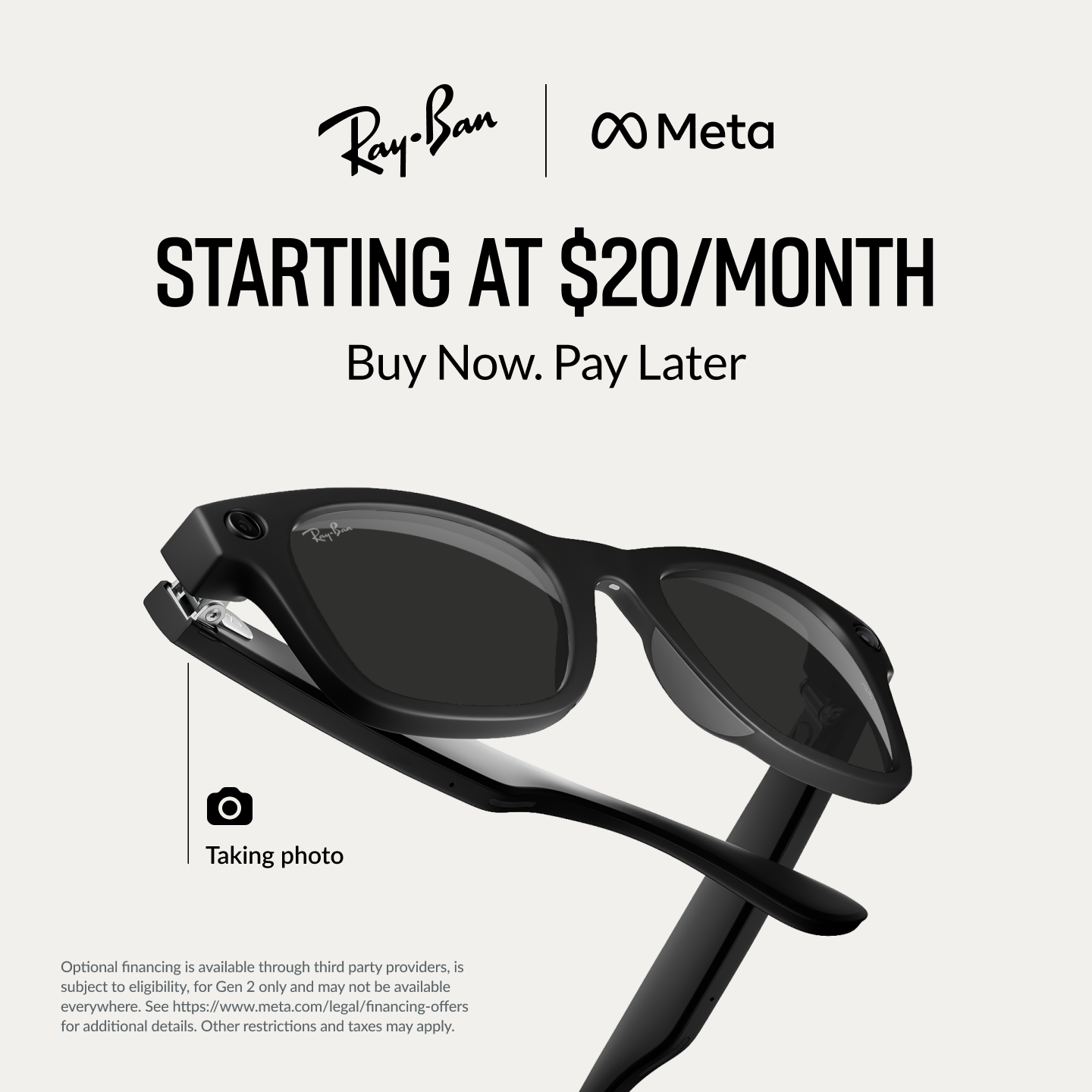 Ray-Ban Meta Facebook ad