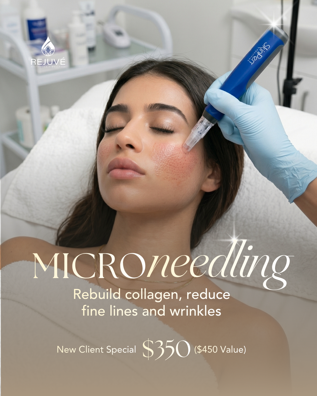 Rejuvé Aesthetics & Wellness Facebook ad: Tighten and Smooth Your Face