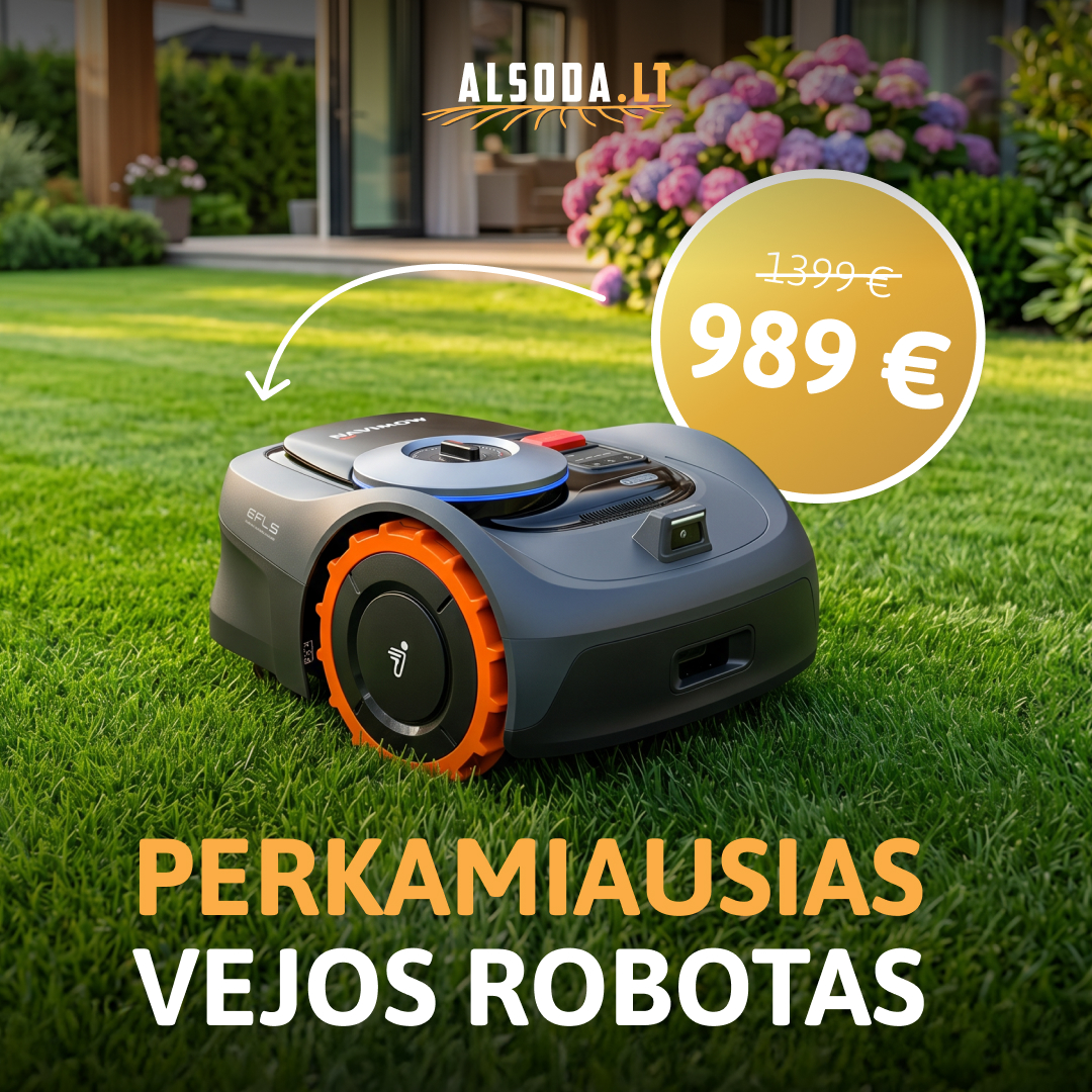 Alsoda.lt - Sodo, Moto Technika Facebook ad: Nuolaida perkamiausiam vejos robotui: