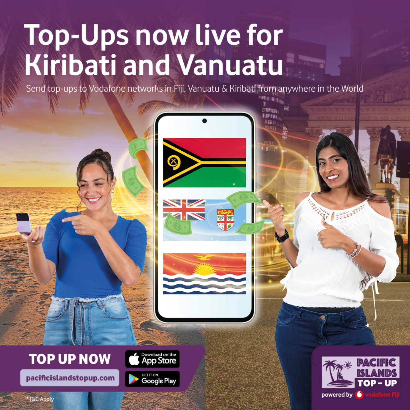 Pacific Islands TOP-UP Facebook ad: Stay close, no matter the distance.