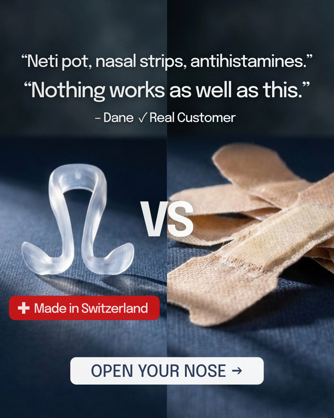 SnoreLessNow Facebook ad: FLASH SALE on our Airflow Clip Nasal Dilator
