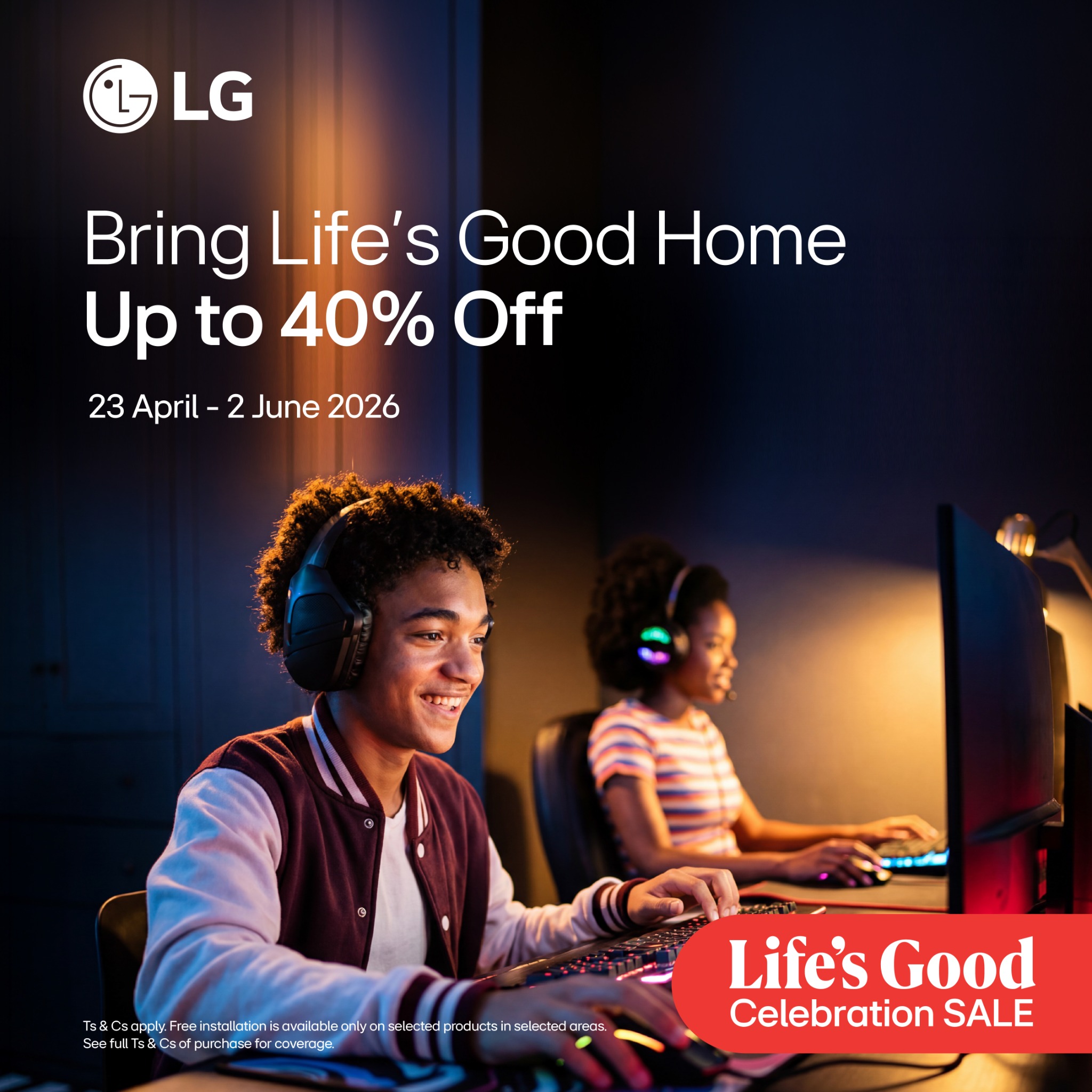 LG Global Facebook ad: Celebrate life at home