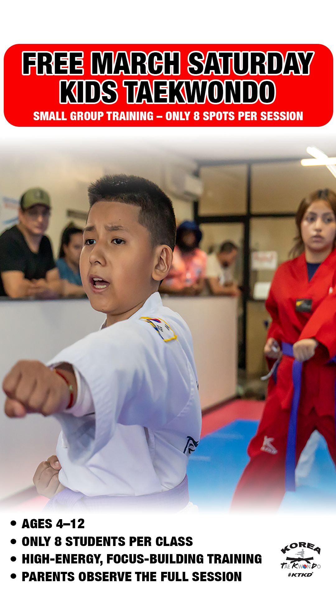 Korea Taekwondo - KTKD Dublin Facebook ad from Mar 5, 2026