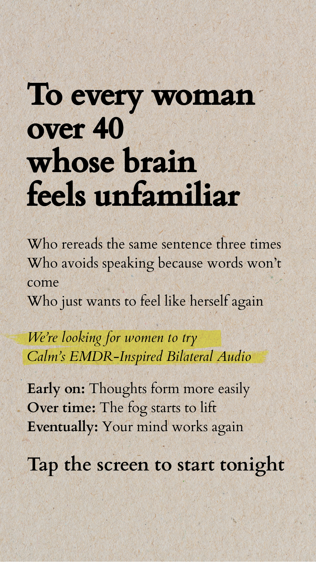 Calm Facebook ad