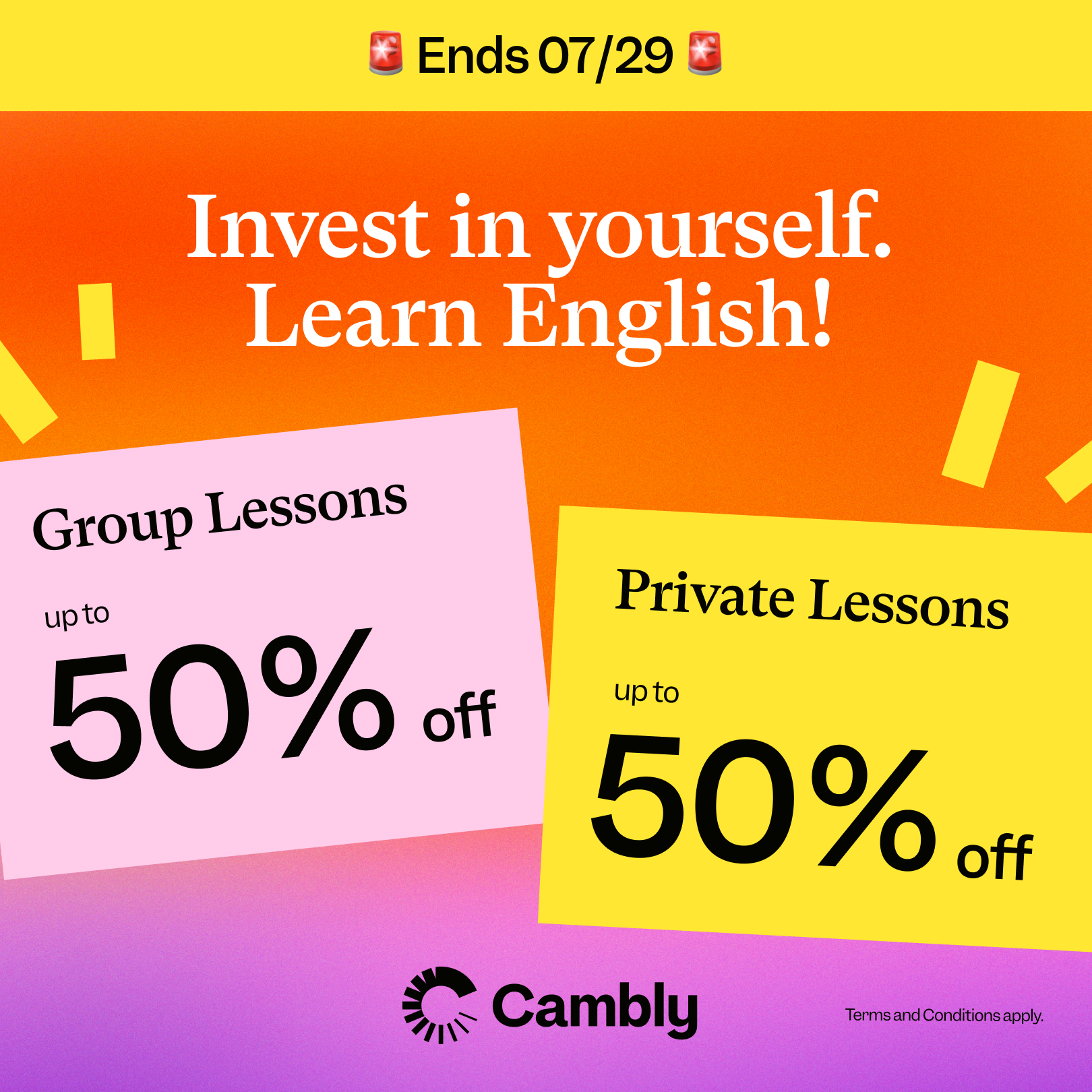 Cambly Facebook ad