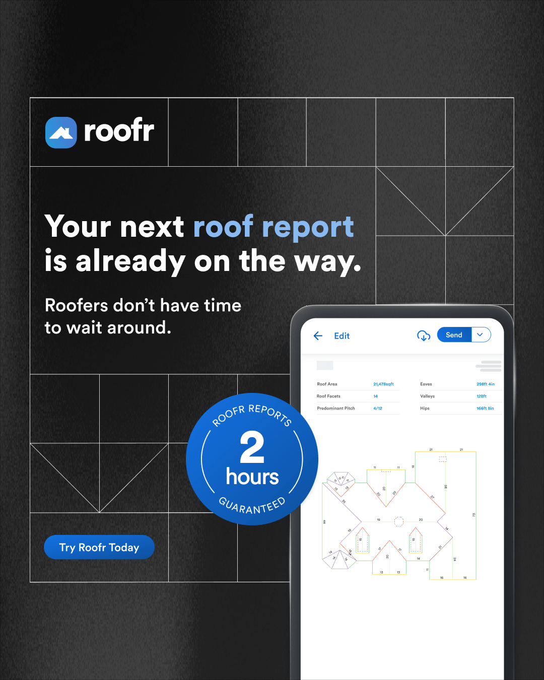 Roofr Facebook ad