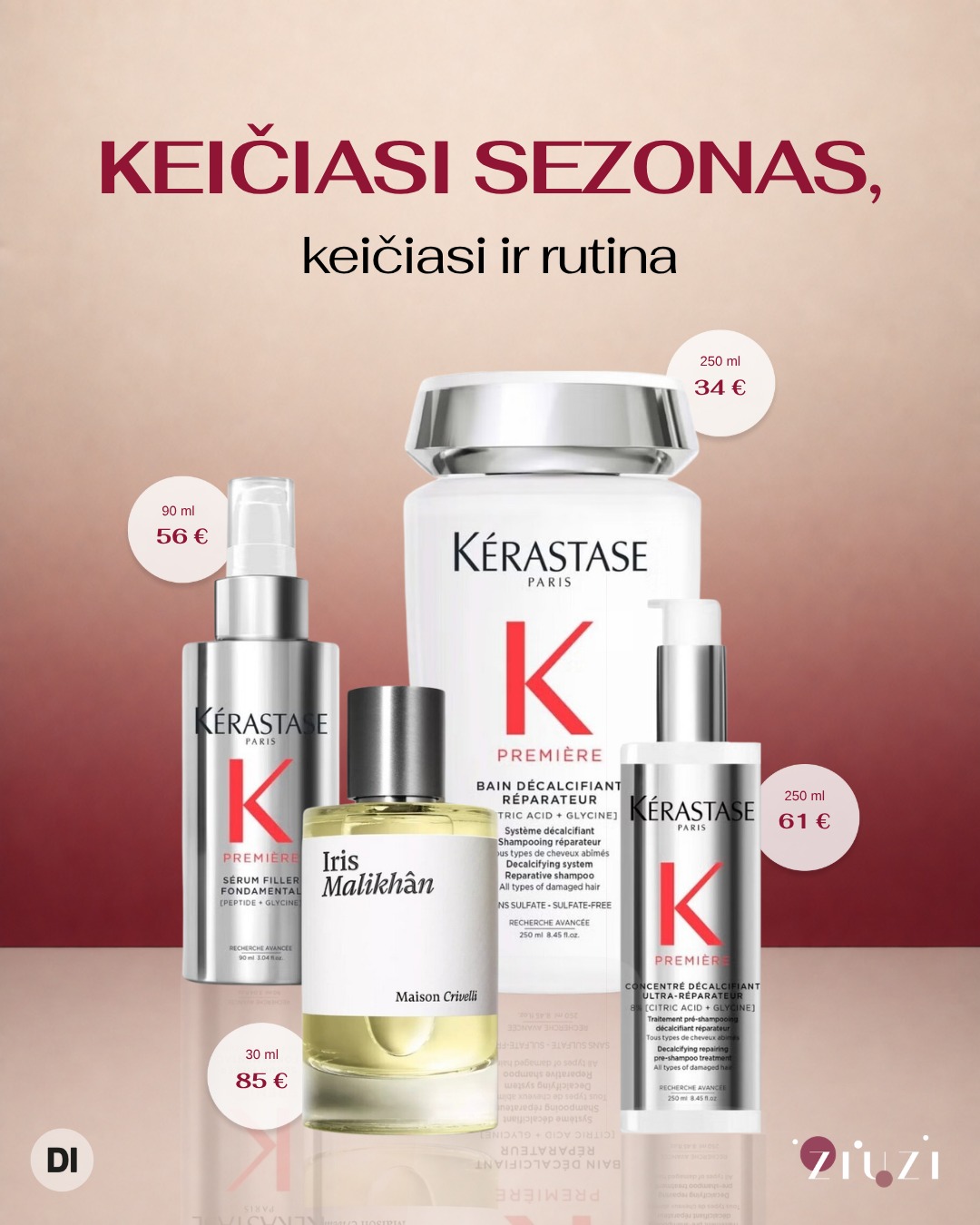 Ziuzi.lt Facebook ad: Keičiasi sezonas, keičiasi ir rutina.
