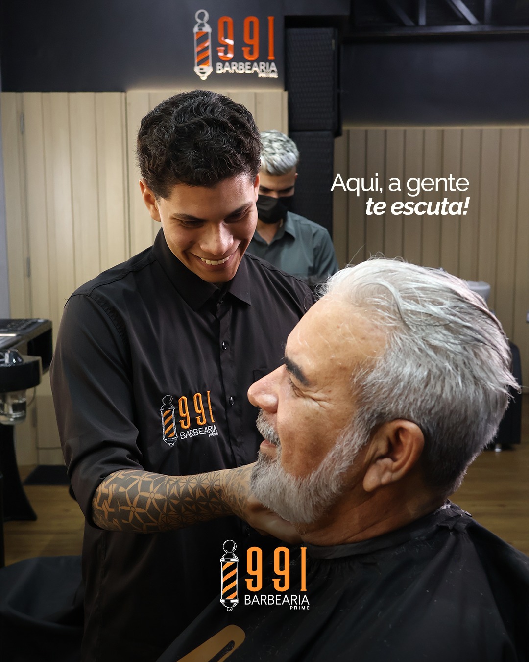 991 Barbearia Prime Facebook ad: Dizem que o barbeiro é o psicólogo mais…