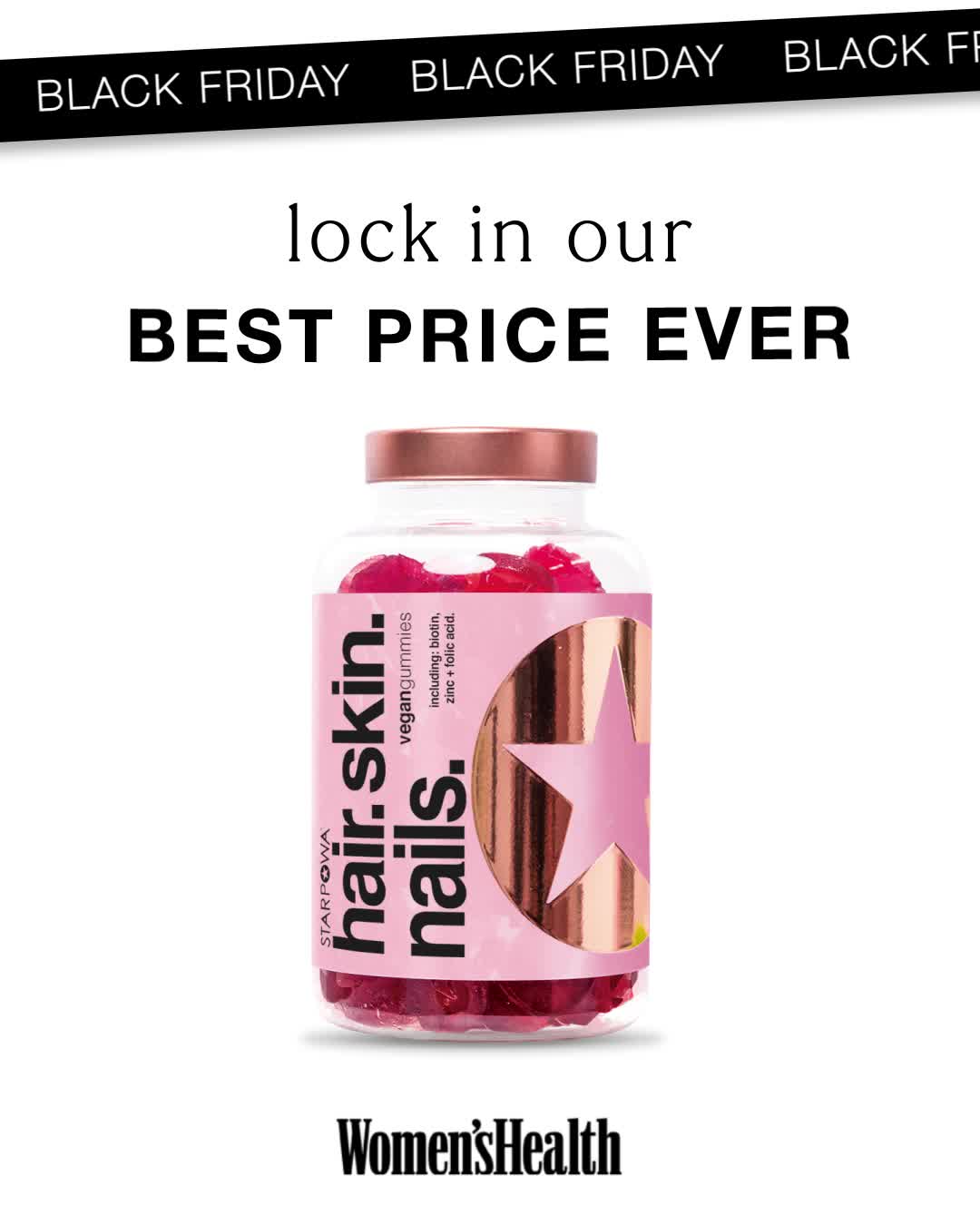 STARPOWA Facebook ad: 50% Off Your First Order
