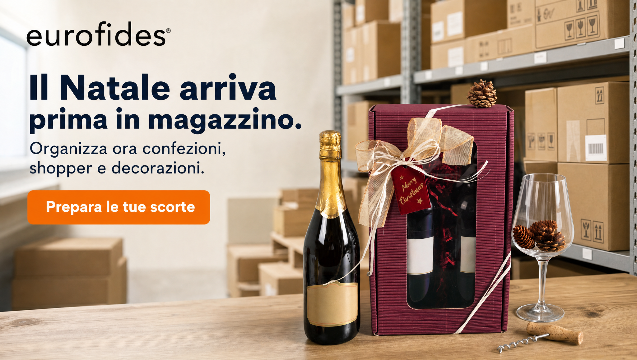 Eurofides S.r.l. Facebook ad: Prepara ora le scorte di Natale