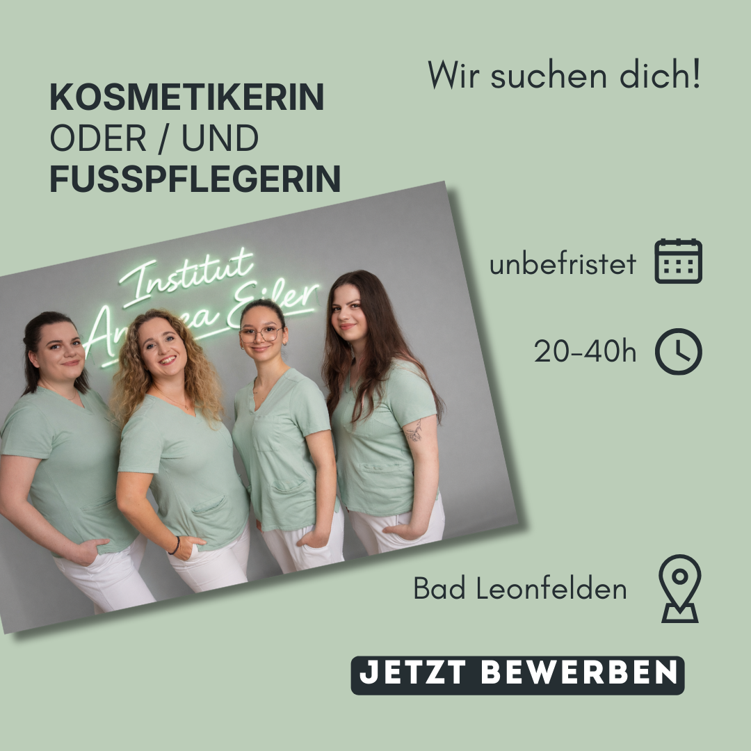 Institut Andrea Eiler Facebook ad: Kosmetikerin / Fußpflegerin gesucht