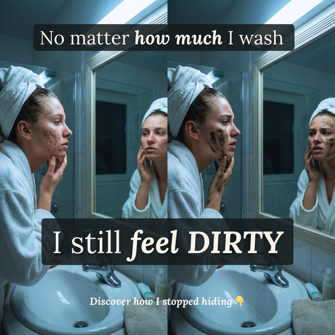 Autumn Rose Facebook ad: My Acne Scars Made Me Feel Dirty Everytime