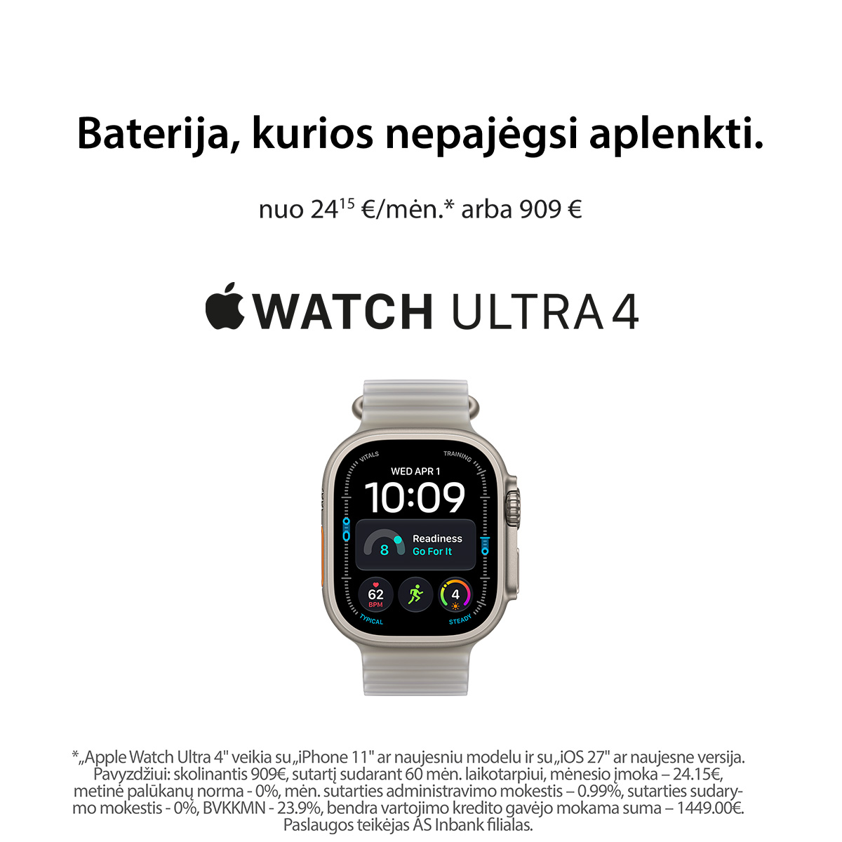 Pigu.lt Facebook ad: Watch Ultra 4