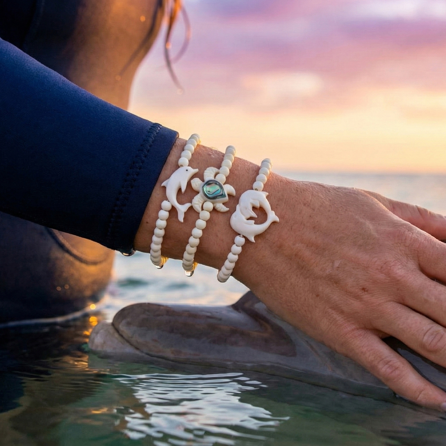 Bali Necklaces Facebook ad: Help dolphins when you shop our hand-carved jewelry