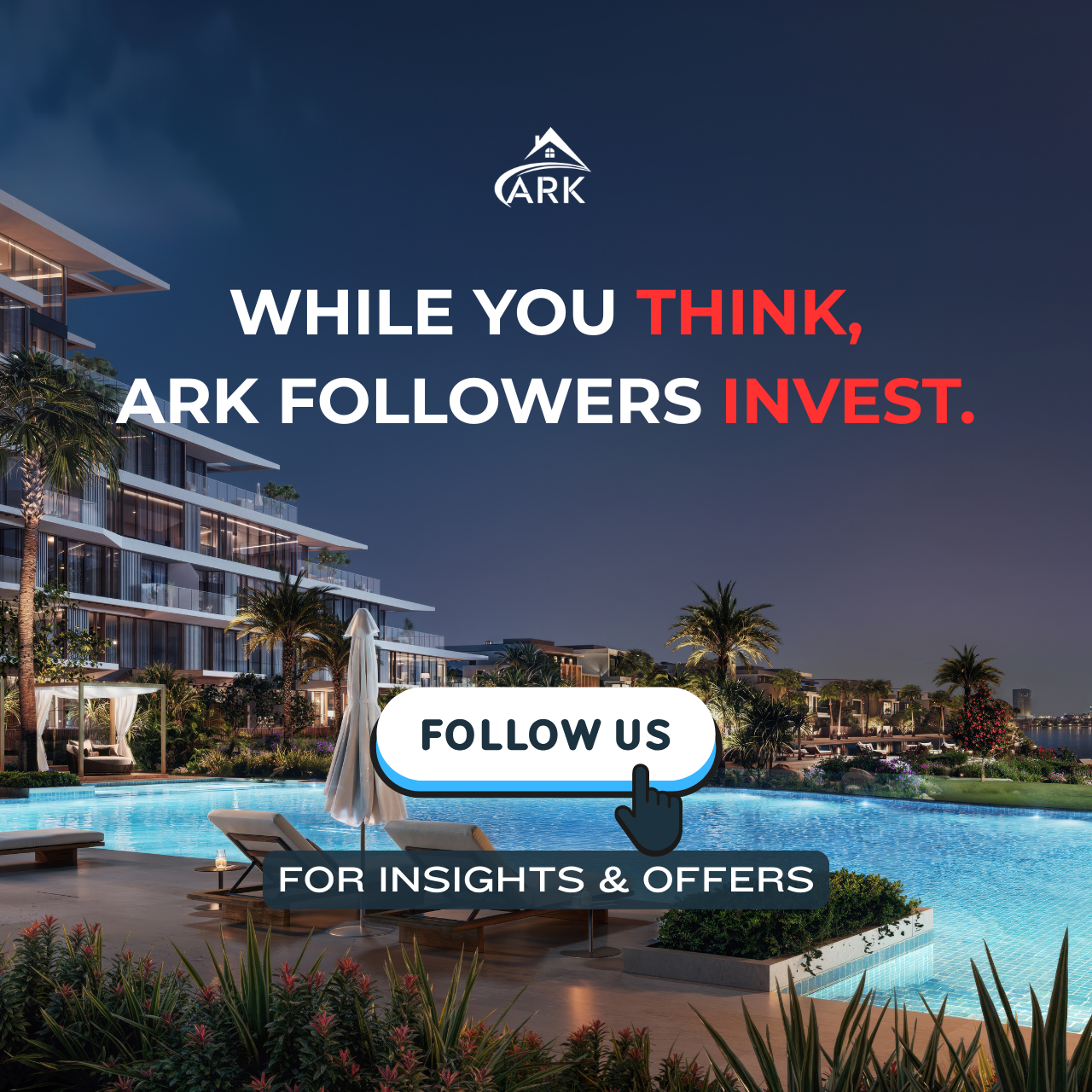 ARK Real Estate Dubai Facebook ad: Stop Scrolling. Start Investing.