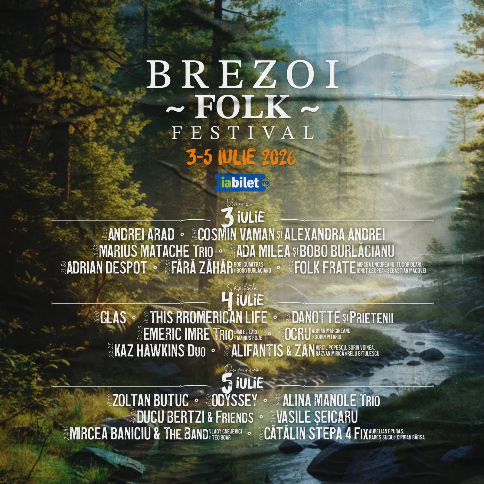 Live Music Summer Camp Brezoi Facebook ad: Brezoi Folk Festival 2026
