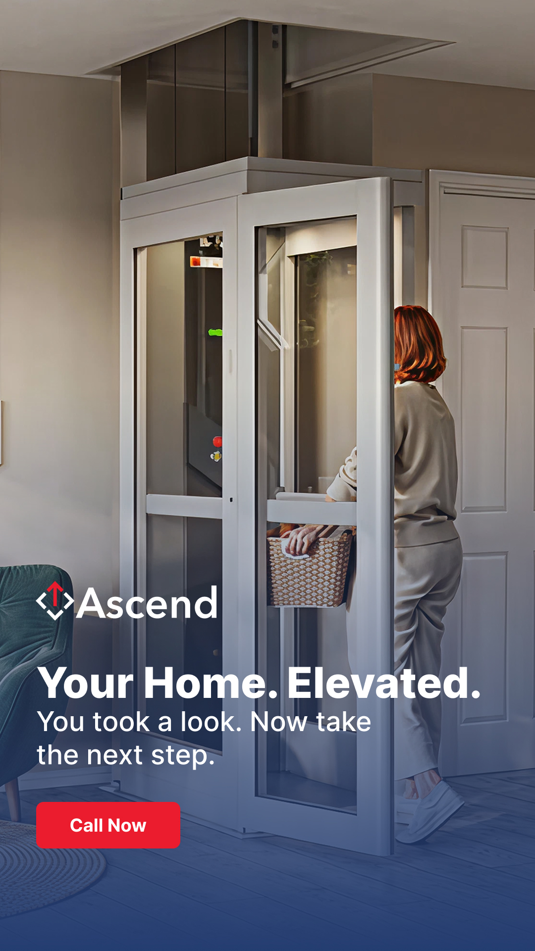 Ascend Residential Elevators and Lifts Facebook ad from May 22, 2026