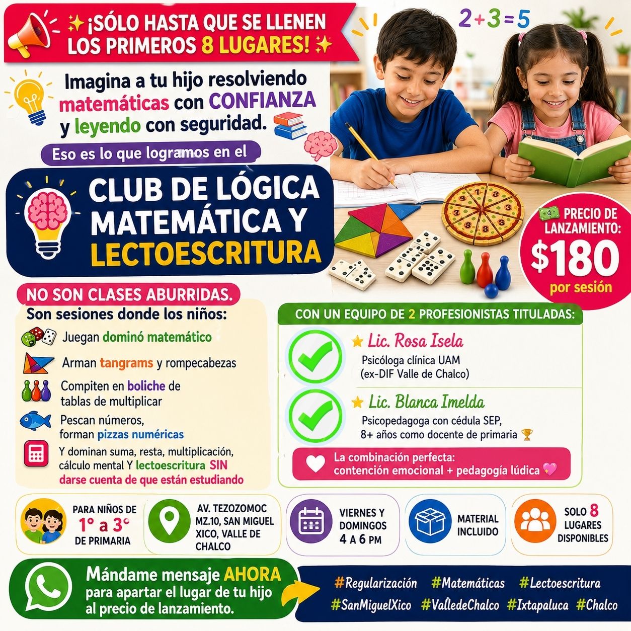 Psiqomedic Especialidades Valle de Chalco Facebook ad: *¡SÓLO HASTA QUE SE LLENEN LOS PRIMEROS 8…