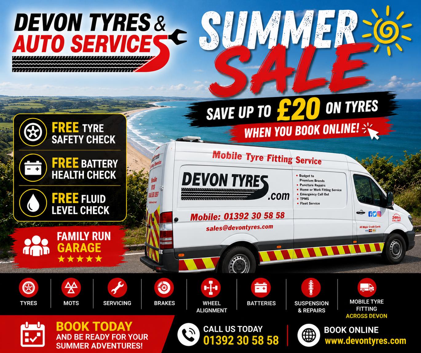 Devontyres.com Facebook ad: Tyre Fitting Exeter, Devon | Reliable Tyre Service | Devon…