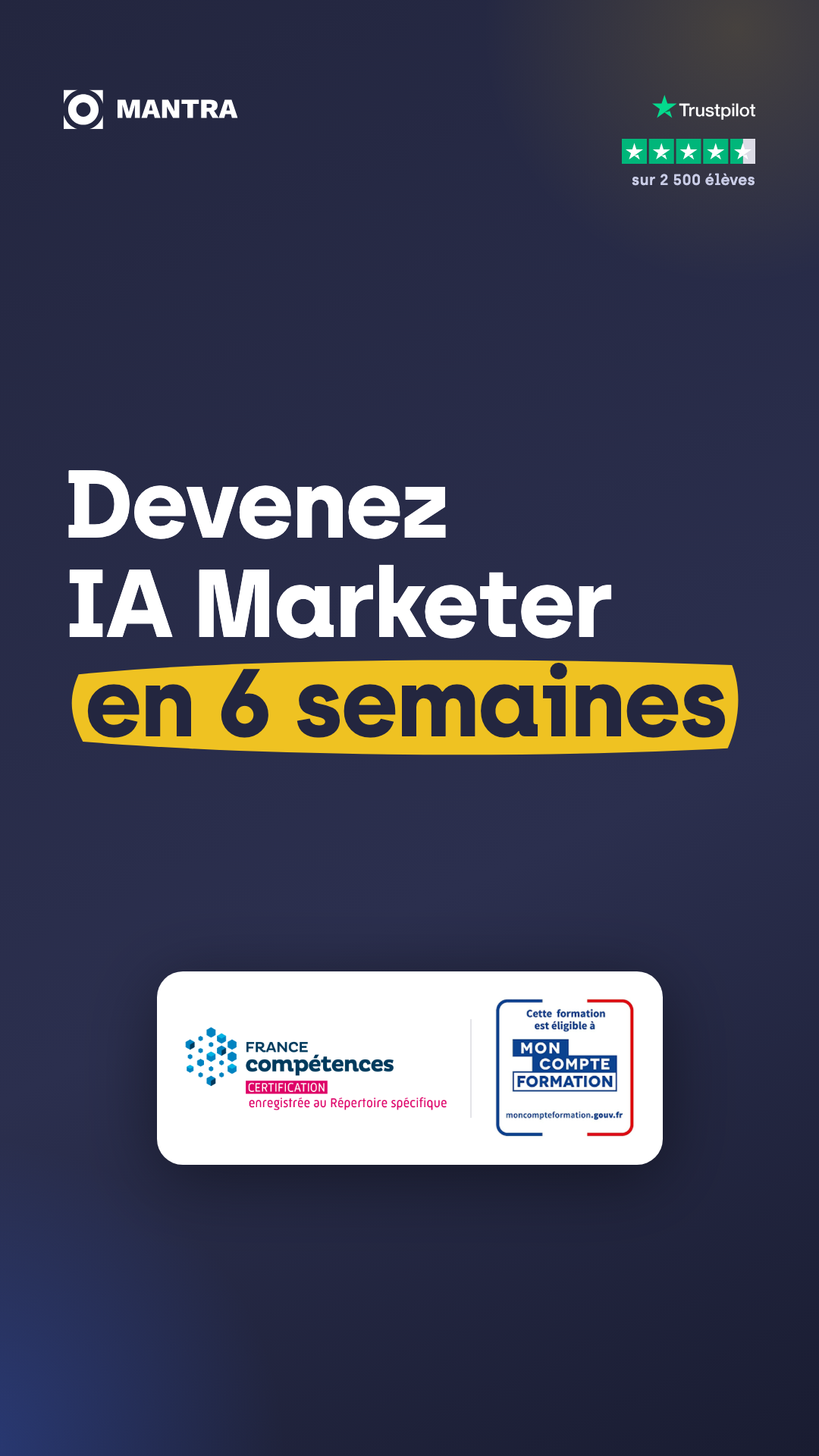Mantra - ex-GrowthMakers Facebook ad: Automatisez 50% de votre job