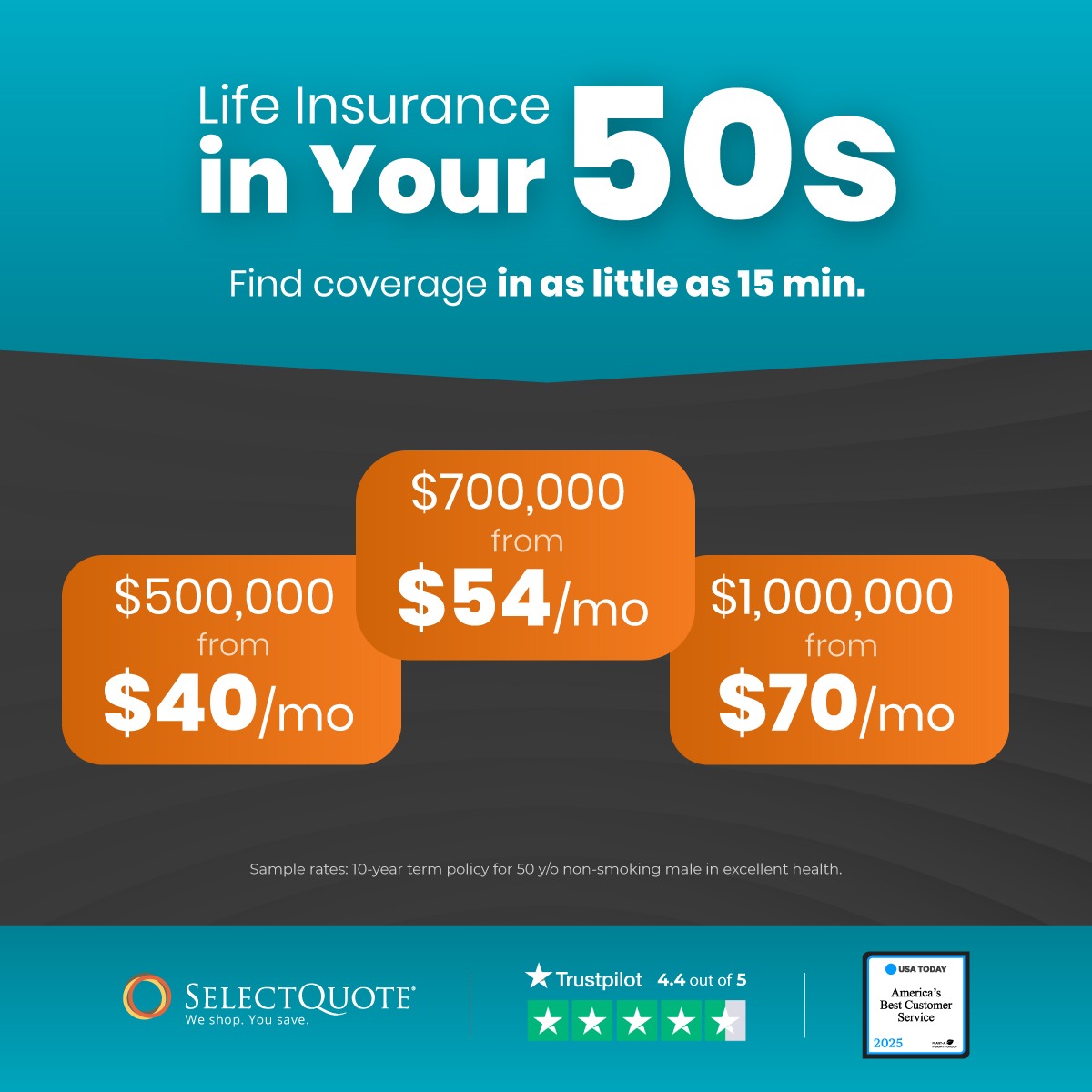 SelectQuote Insurance Services Facebook ad