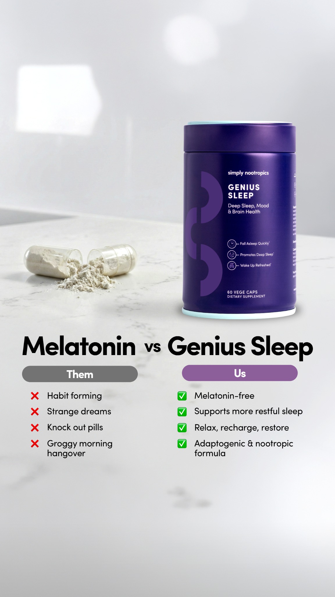 Simply Nootropics Facebook ad