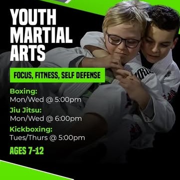 Steel City MMA & Jiujitsu Facebook ad: Youth Martial Arts: Kickboxing, Boxing, Jiu Jitsu