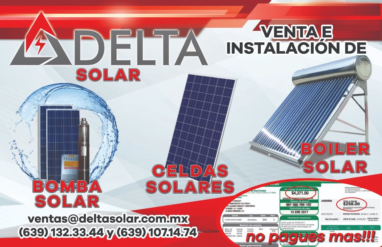 DELTA SOLAR Facebook ad: Venta e Instalación de paneles solares, boiler solar…