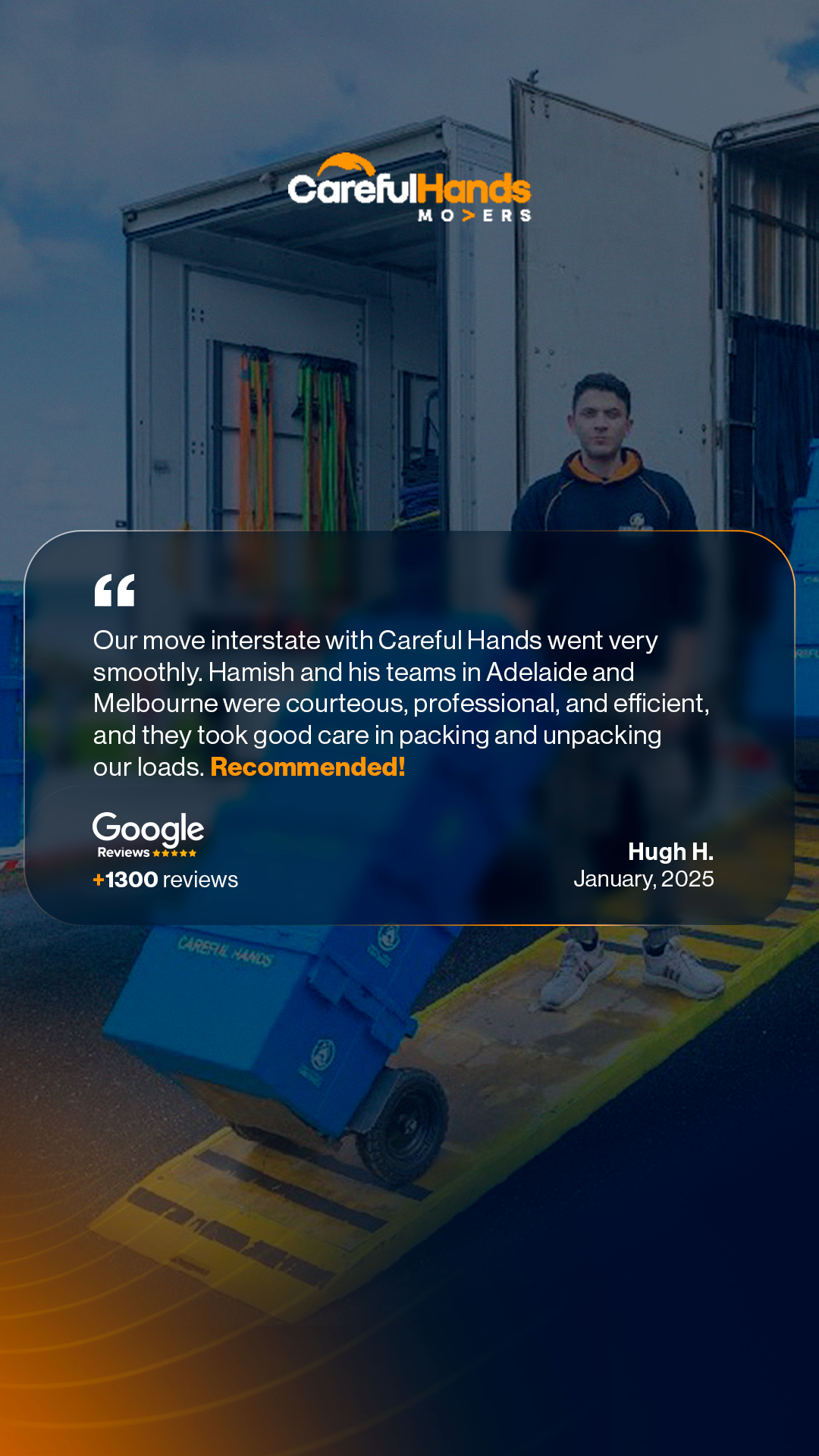 Careful Hands Movers Facebook ad from Jan 31, 2025