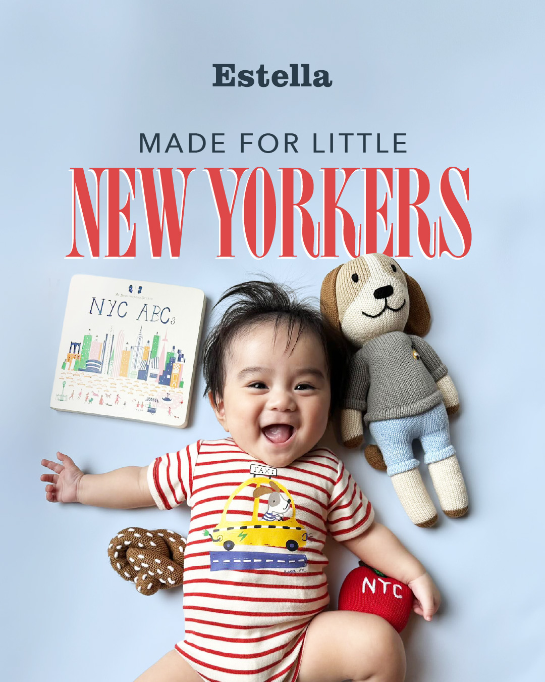 Estella Facebook ad: Give Them a Big Apple Welcome