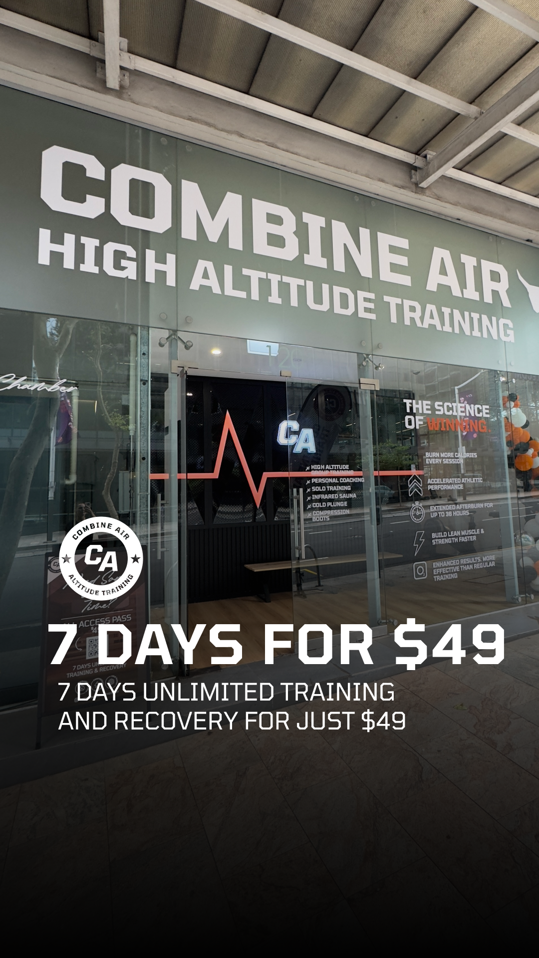 Combine Air North Sydney Facebook ad: North Sydney: 7-Day Pass for $49