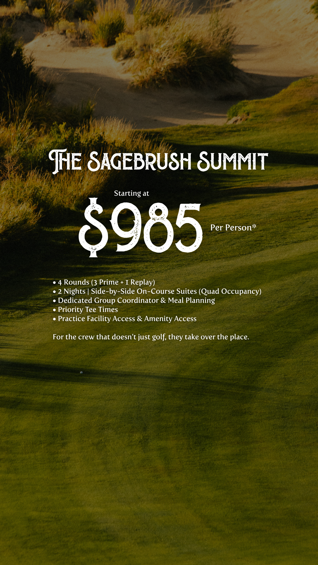 Sagebrush Golf Club Facebook ad from May 12, 2026