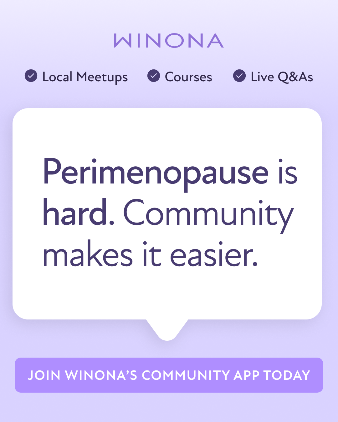 By Winona Facebook ad